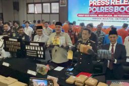 Polres Bogor sita barang bukti narkoba senilai Rp5,8 miliar