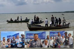 Dukung ketahanan pangan nasional, Lanal TBA bersama nelayan panen raya kerang dara