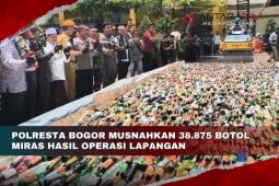 Polresta Bogor musnahkan 38.875 botol miras hasil operasi lapangan