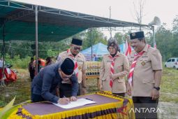 Bawaslu Pangkalpinang dan Kwarcab resmikan Saka Adhyasta perkuat pengawasan pemilu partisipatif