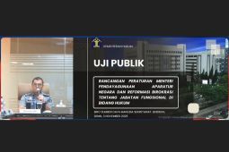 Kanwil Kemenkum Kalbar ikuti uji publik RanPermenPANRB, Dorong transformasi jabatan fungsional hukum