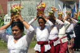 Upacara piodalan umat Hindu di Blitar
