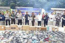 Bea Cukai Banten musnahkan barang kena cukai ilegal Rp53,76 miliar