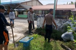 Polres Lingga bersama masyarakat gotong royong cegah potensi banjir