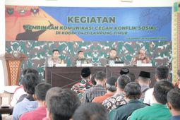 Kodim 0429 Lamtim gelar pembinaan komunikasi pencegahan konflik sosial