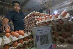 Harga telur ayam Rp32.600/kg, cabai rawit Rp80.350/kg