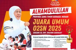 Pemprov Jatim raih juara umum O2SN 2025