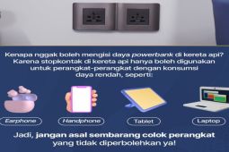 KAI imbau penumpang patuhi ketentuan menggunakan powerbank di kereta api