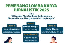 Wartawan ANTARA NTB meraih juara 3 Lomba Jurnalistik Agincourt Resources