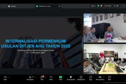 Kanwil Kemenkum Babel ikuti sosialisasi Permenkum Tusi Ditjen AHU Tahun 2025