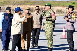 Prabowo langsung terbang ke Tapanuli Tengah setibanya di Silangit Tapanuli Utara