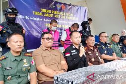 Bea Cukai Pantoloan Palu sita 3,2 Juta batang rokok ilegal