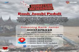 Bank Jambi Peduli, Buka rekening donasi untuk korban bencana di Aceh, Sumut dan Sumbar