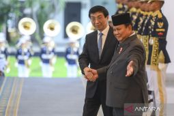 Prabowo terima Ketua MPR China Wang Huning di Istana Merdeka