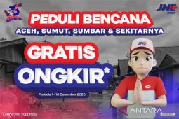 JNE gratiskan ongkir bantuan untuk korban bencana di Aceh, Sumut, dan Sumbar