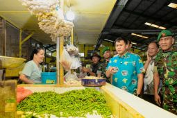 Wabup Adlin Tambunan cek harga bahan pokok di pasar Rampah