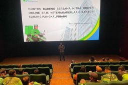 BPJS Ketenagakerjaan Pangkalpinang gelar Nobar bersama mitra driver online