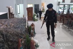 Batalyon Satbrimobda Babel sterilisasi gereja di Belitung jelang Natal