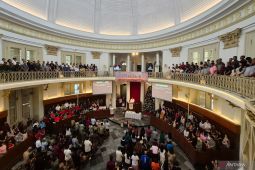 Jemaat GPIB Immanuel jalankan ibadah misa dengan khidmat