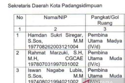 Pemkot Padangsidimpuan umumkan kandidat calon Sekda