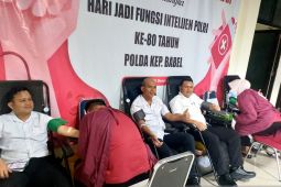 Polda Babel gelar donor darah peringati Hari Jadi ke-80 Fungsi Intelijen Polri
