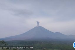 Semeru erupsi tiga kali dengan ketinggian letusan capai 900 meter