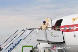 Prabowo kembali ke Jakarta setelah rampungkan kunjungan ke Tapsel dan Aceh Tamiang