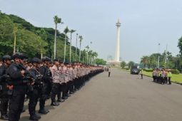 Sebanyak 1.060 personel gabungan dari Polda Metro Jaya  jaga unjuk rasa buruh di Jakpus