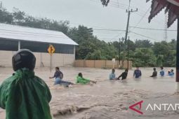 Banjir lumpuhkan akses transportasi di Lubuk Besar Bangka Tengah