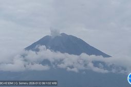 Gunung Semeru empat kali erupsi hari Senin ini