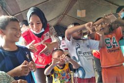 PMI berikan layanan PSS untuk kurangi trauma anak pengungsi banjir di Tapsel