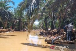 Berbulan terendam lumpur, jalan masuk Desa Bandar Tarutung Tapsel tak kunjung pulih