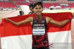Meski belum pulih dari cedera, atlet para atletik Nur Ferry sabet emas kedua APG 2025