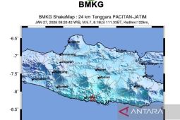 Gempa bermagnitudo 5,7 Pacitan terasa hingga Denpasar dan Karangasem