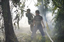 Kebakaran lahan di batas Kota Pontianak