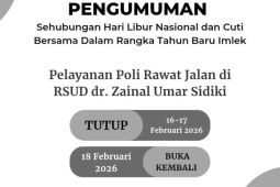 RSUD Zainal Umar Sidiki Gorontalo Utara umumkan libur pelayanan