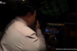 Prabowo mengucapkan "Ramadhan Mubarak" dari langit Yordania
