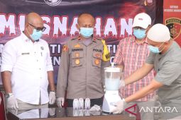 Polres Bengkayang musnahkan 155,73 gram sabu hasil dua kasus