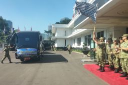Kemenhan lepas 27 bus mudik gratis untuk prajurit TNI dan keluarga