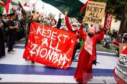 Aksi solidaritas untuk Palestina dan Iran