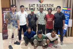 Polres Nagan Raya tahan enam pelaku pencuri 1,1 ton kelapa sawit