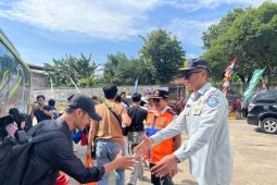Ratusan perantau mudik gratis dari Jakarta mulai tiba di Jambi