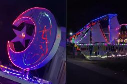 Tradisi jelang Lebaran, pemuda Pekik Nyaring kompak buat hiasan pawai takbiran