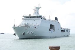 Perantau Babel bahagia mudik gratis dengan Kapal Perang TNI AL