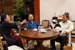 Momen hangat Prabowo bersama Titiek dan Didit sambut Lebaran