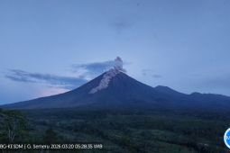 Semeru alami erupsi dua kali dengan tinggi letusan hingga 1.000 meter