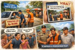 Viral warga diminta Rp30 Ribu di jalan menuju Pantai Seluma, begini klarifikasi petugas!