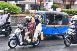 Jalur Pantura Kabupaten Bekasi mulai dipadati pemudik pengendara roda dua