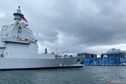 KRI Prabu Siliwangi-321 bersandar di Pelabuhan Tanjung Priok Jakarta usai berlayar dari Italia