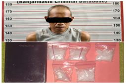Polsek Banjarmasin Selatan ringkus pengedar sabu sita puluhan gram